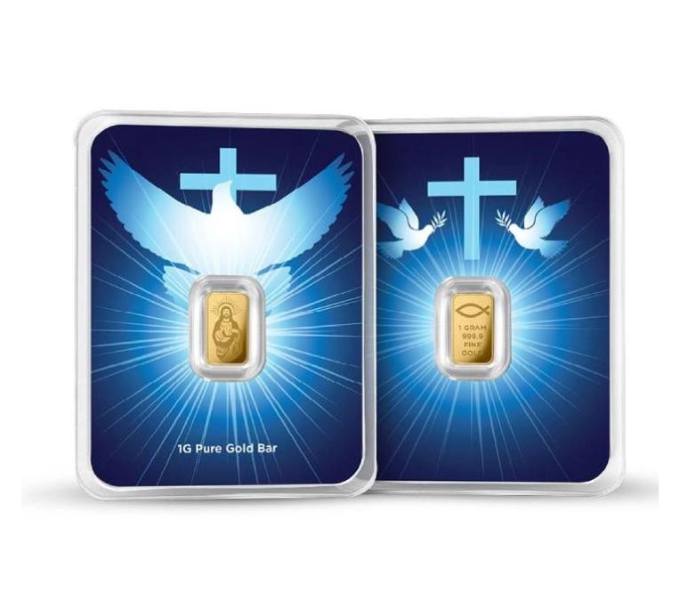 Goldbarren 1 Gramm PAMP Jesus Au 999.9 Feingold selten **