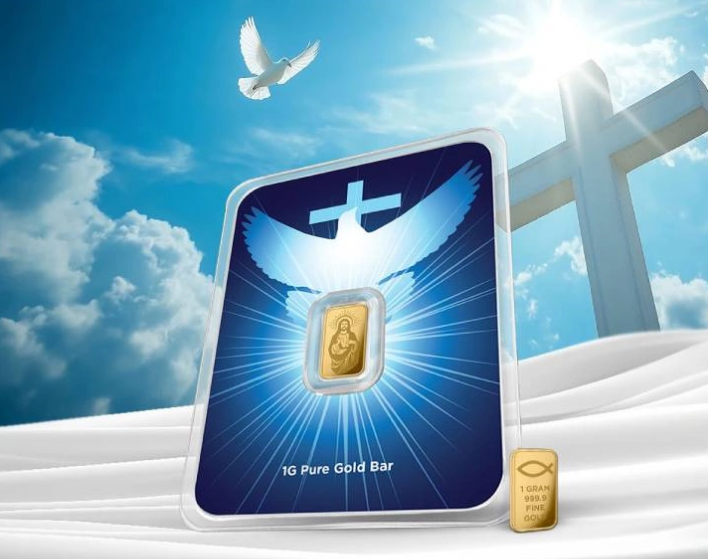 Goldbarren 1 Gramm PAMP Jesus Au 999.9 Feingold selten **
