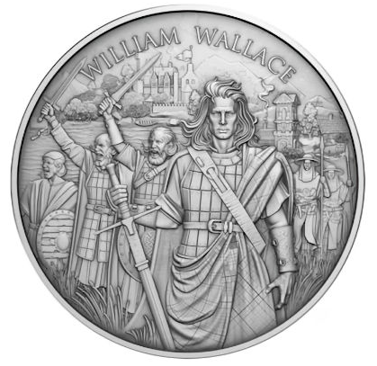 Legendary Warriors 1 oz Silber William Wallace Legendäre Krieger 999 Silber BU