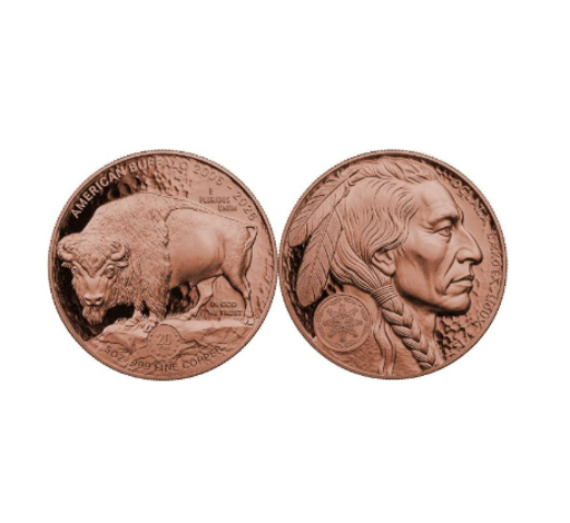 Buffalo Büffel 2026 Oglala Lakota Sioux Nation 5 oz Kupfer 