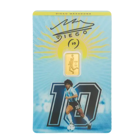 Goldbarren 1 Gramm PAMP Diego Maradona Goldbarren 