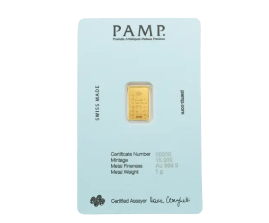 Goldbarren 1 Gramm PAMP Diego Maradona Goldbarren 