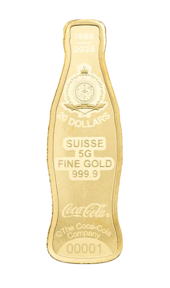 PAMP 5 Gramm Goldbarren - Coca-Cola® 140. Jahrestag