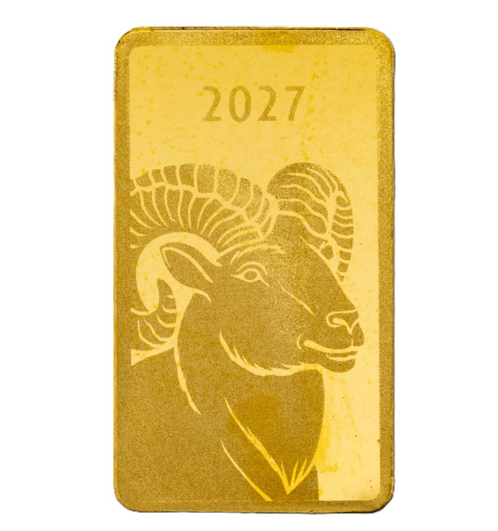 Goldbarren 1 Gramm PAMP Lunar Year of the Goat Ziege