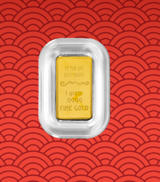 Goldbarren 1 Gramm PAMP Lunar Year of the Goat Ziege