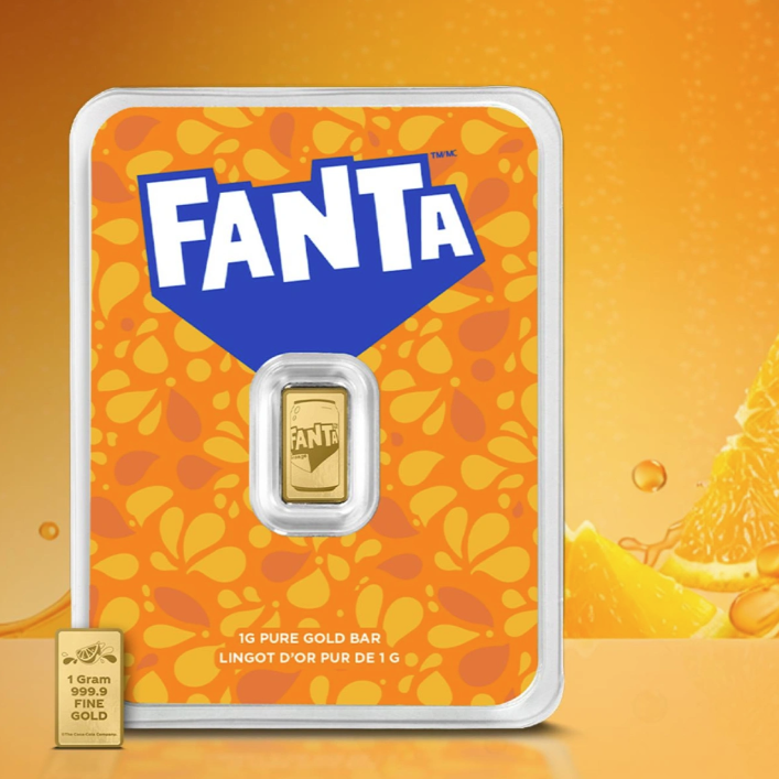 Goldbarren 1 Gramm PAMP Fanta Au999 im Blister 