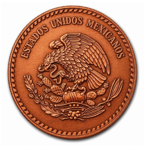 1947–2027 Mexico 5 Pesos Cuauhtémoc 80th Anniversary 5 oz Kupfer
