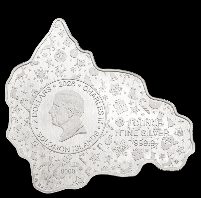 Pamp Silber 1 oz Santa & Red Truck 2026 - Reverse Proof Farbe - Weihnachten