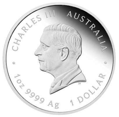 Australien -  Lunar 3 Ziege 2027 - 1 Oz Silber PP Color Farbe