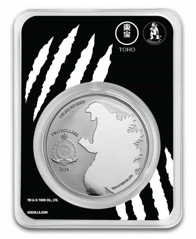 Niue 2 NZD Godzilla vs. Monsters: Mechagodzilla 2024 Silbermünze 1 Oz Silber Color Farbe*