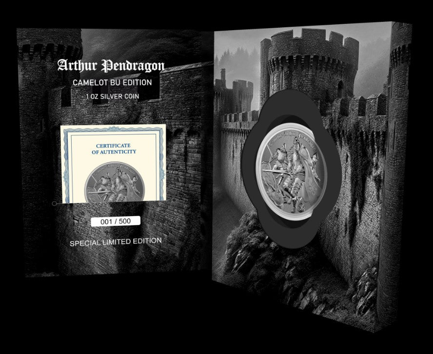 Silbermünze Camelot Arthur Pendragon 1 oz 2023 Silber 999 Special Blister Pack