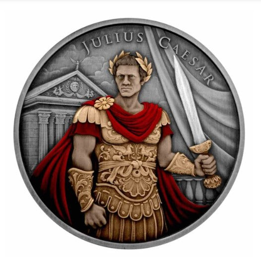 Julius Caesar Legendary Warriors 1 oz Silber in Antikfarbe*