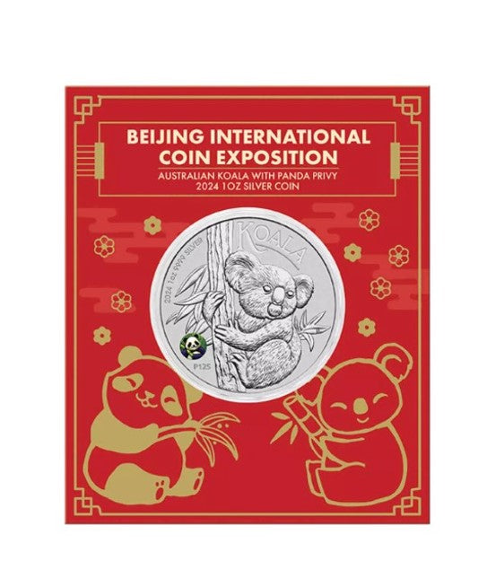 Australien - 1 AUD Koala Beijing Coin Show Special 2024 - 1 Oz Silber Privy Panda