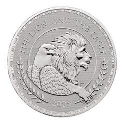 The British Lion and American Eagle 2025 Silbermünze 1 oz Royal Mint Great Britain