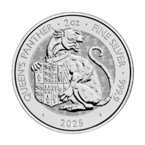 Royal Tudor Queens Panther 2025 Silbermünze 2 oz Royal Mint