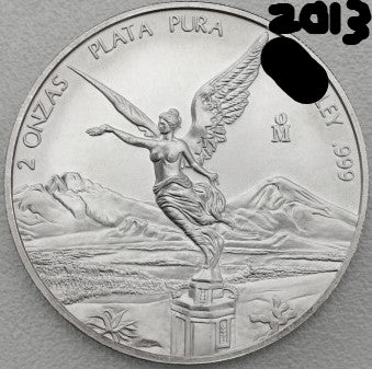 Silbermünze 2 oz Mexiko 2009 BU - Libertad - Siegesgöttin