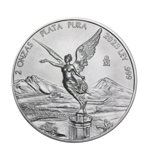 Silbermünze 2 oz Mexiko 2023 BU - Libertad - Siegesgöttin