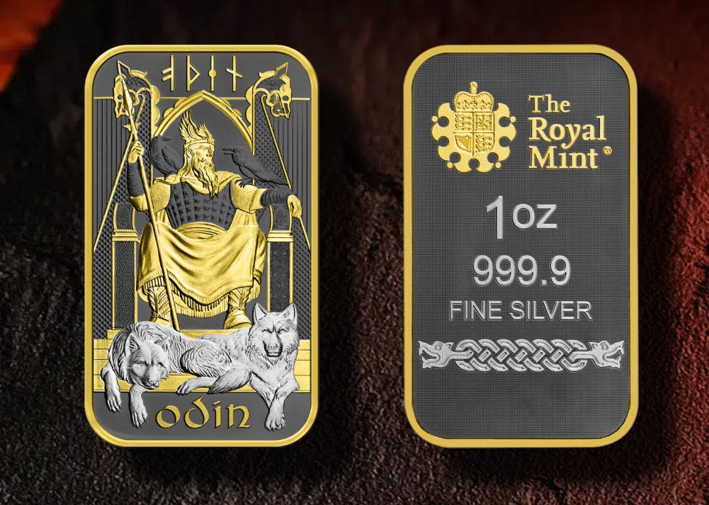Silberbarren 1 oz Großbritannien Nordische Götter Norse Gods - Odin spezial Edition