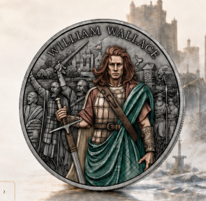 William Wallace Legendary Warriors 1 oz Silber Antik Finish koloriert 2026