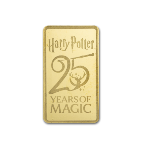 Goldbarren 0,5 Gramm Pamp Harry Potter 25th Anniversary