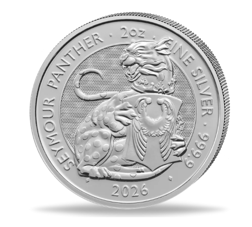 Tudor Beasts Seymor Panther 2026 Silbermünze 2 oz Royal Mint