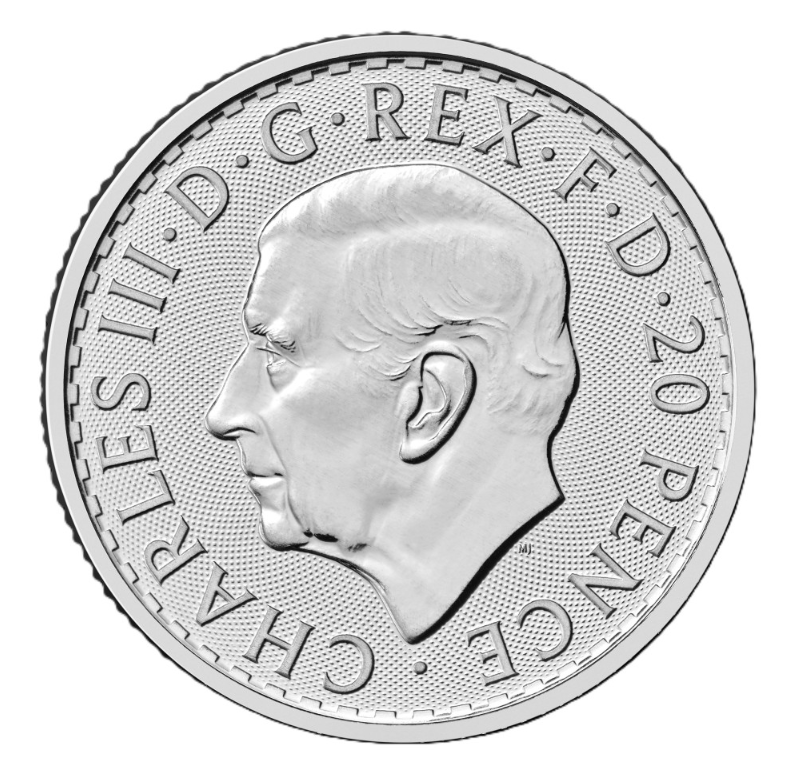 19 x Britannia 2027 Charles Silbermünze 1/4 oz in der Tube