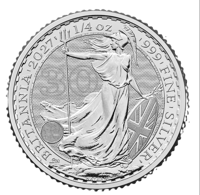 19 x Britannia 2027 Charles Silbermünze 1/4 oz in der Tube