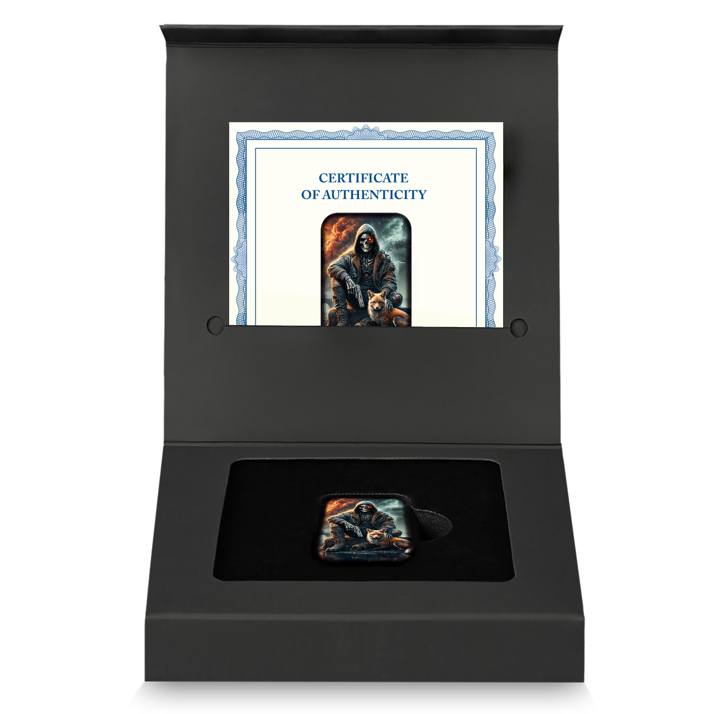 Terminator & Fox Fuchs 999,9 Silberbarren 2 oz koloriert Asturmint 2025