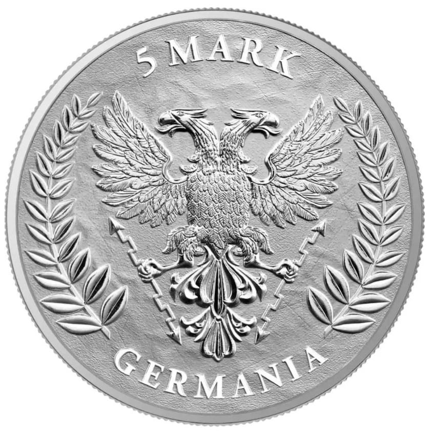 Germania Mint 2023 1 Oz Silbermünze 5 Mark Silbermünzen