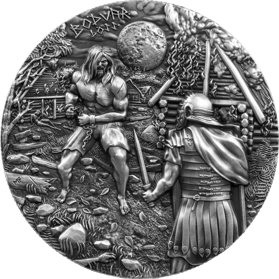 Germania 2026 Bödvar Saga: Loss 2 oz Silber BU Ultra High Relief