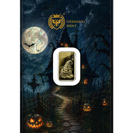 Germania Mint 1/100oz Goldbarren Proof Halloween