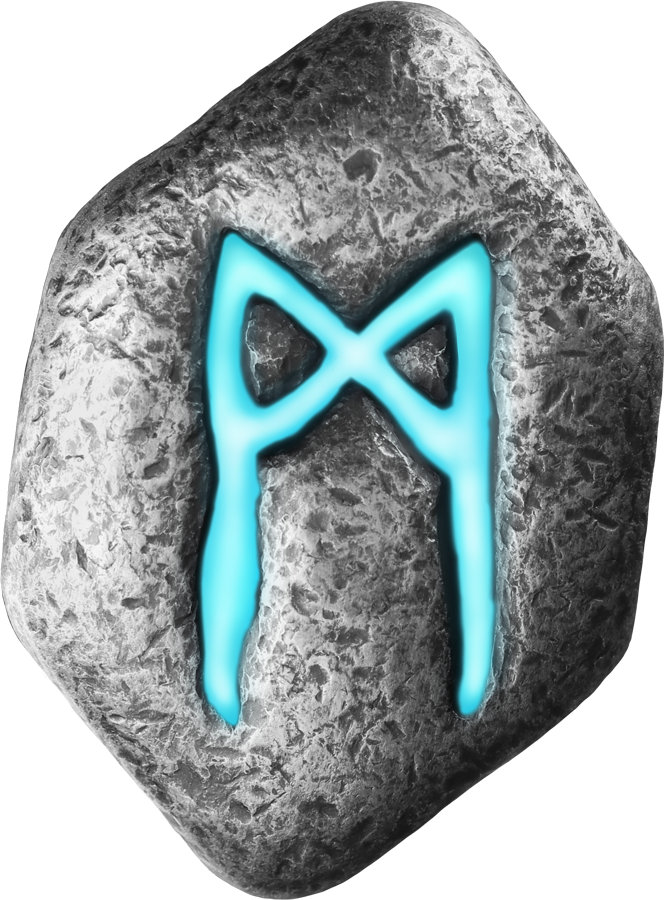 Germania Mint 1 oz Silberbarren Runes Collection Hellblau: Mannaz