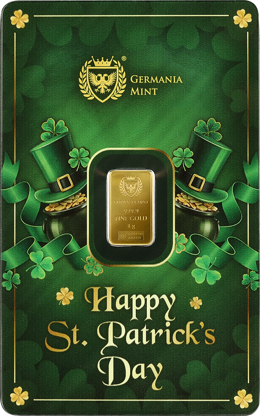 Goldbarren 1 Gramm St. Patrick`s Day Germania Mint 2026
