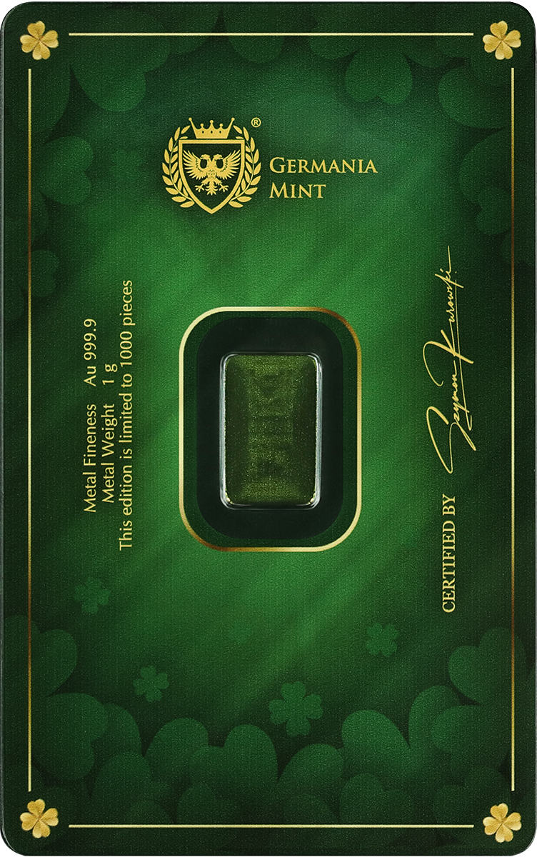 Goldbarren 1 Gramm St. Patrick`s Day Germania Mint 2026