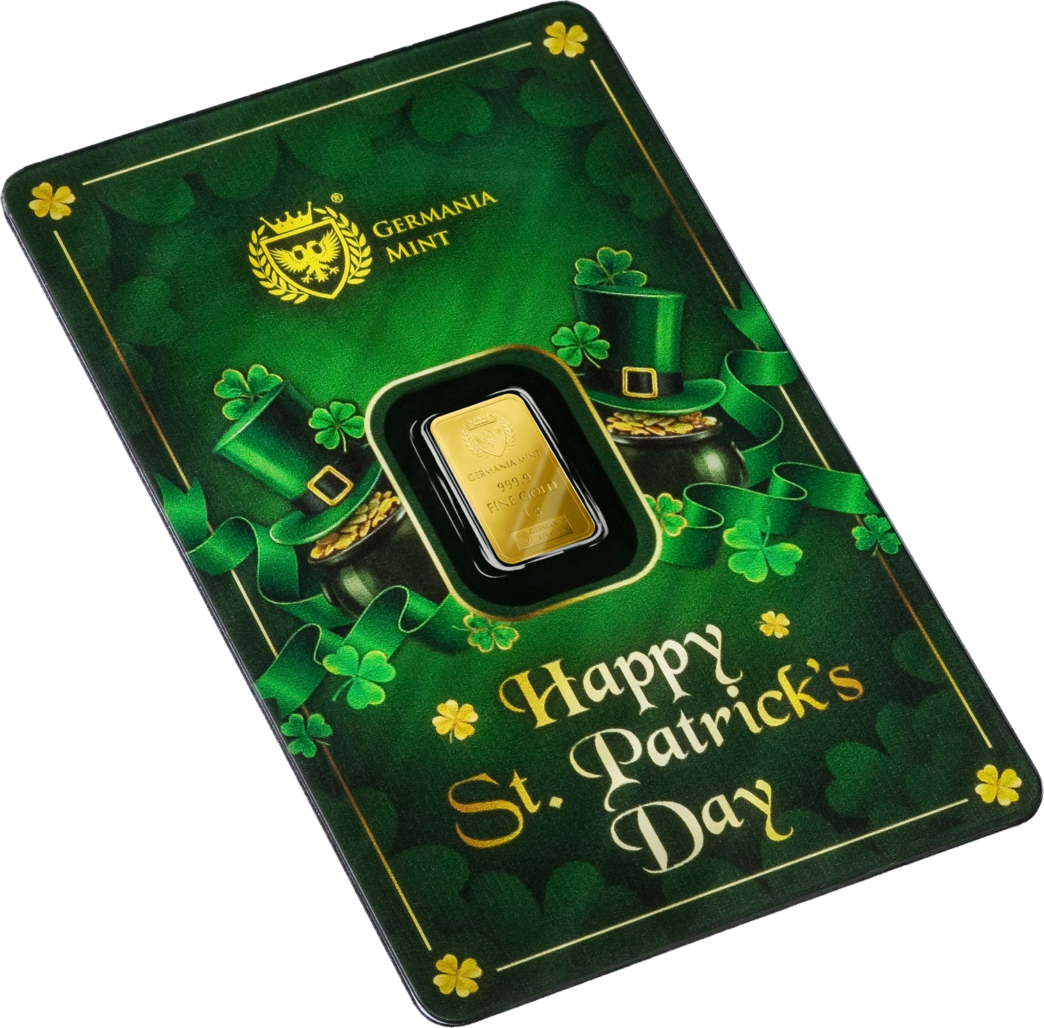Goldbarren 1 Gramm St. Patrick`s Day Germania Mint 2026