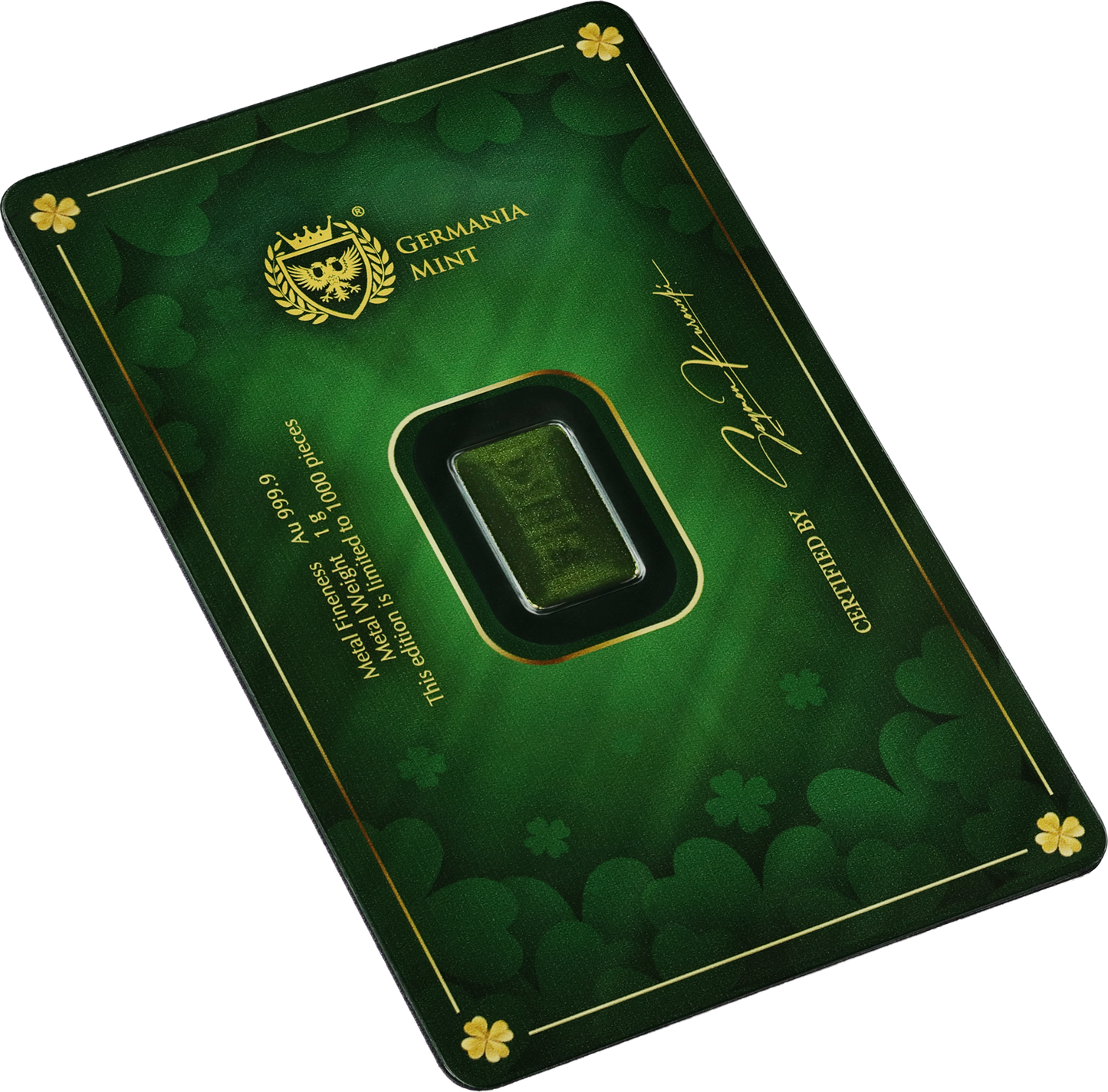 Goldbarren 1 Gramm St. Patrick`s Day Germania Mint 2026**
