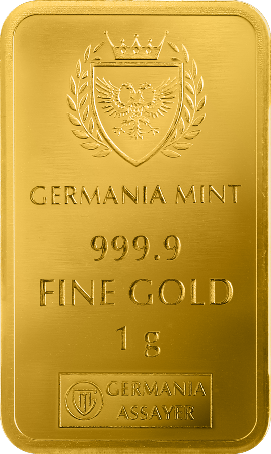 Goldbarren 1 Gramm Germania Bull and Bear im Blister 2026 - Bulle und Bär**