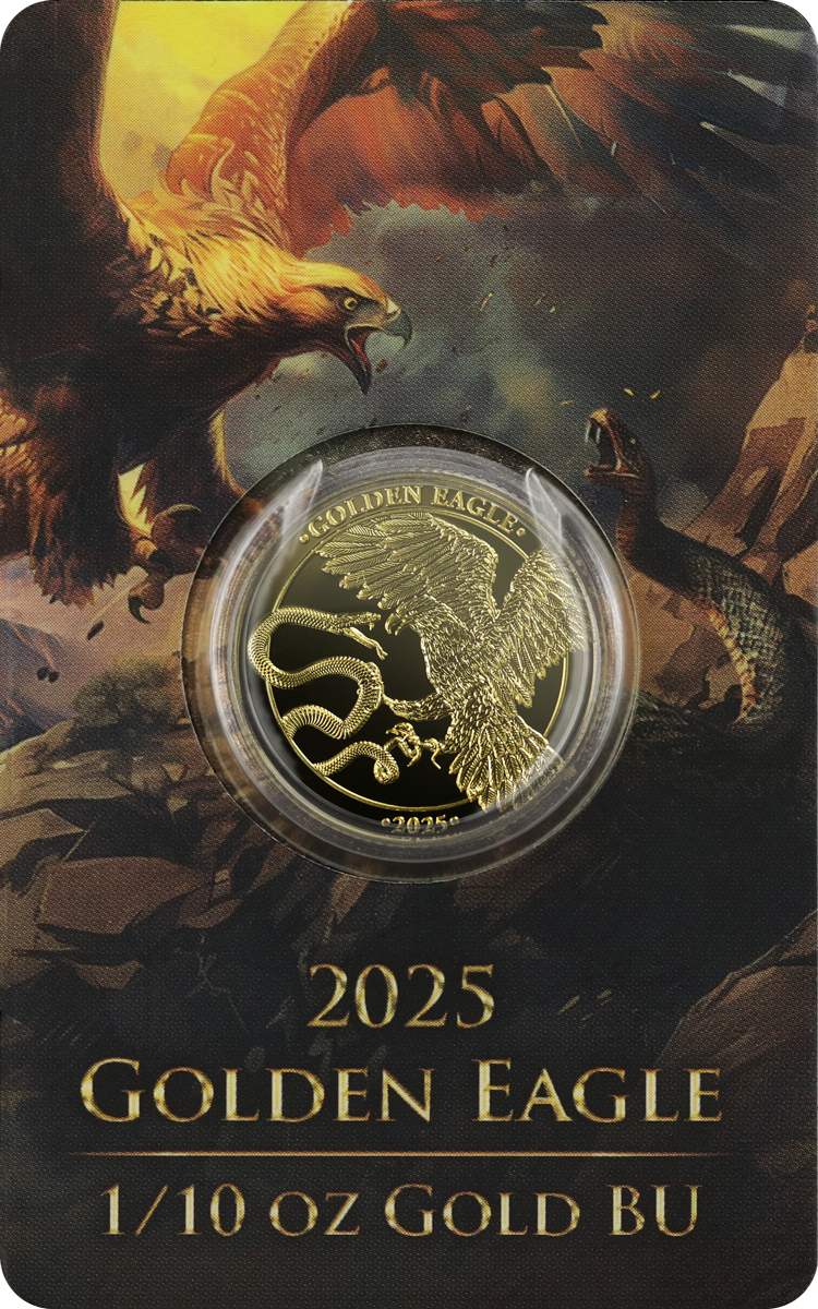 Goldmünze 2025 Malta Golden Eagle 10 Euro 1/10 oz Gold BU – Limited Edition**