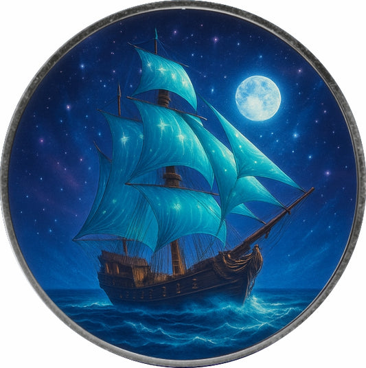 American Eagle 1 oz Silber 2025 Master of the seas Starlight Nomad Antik Farbe