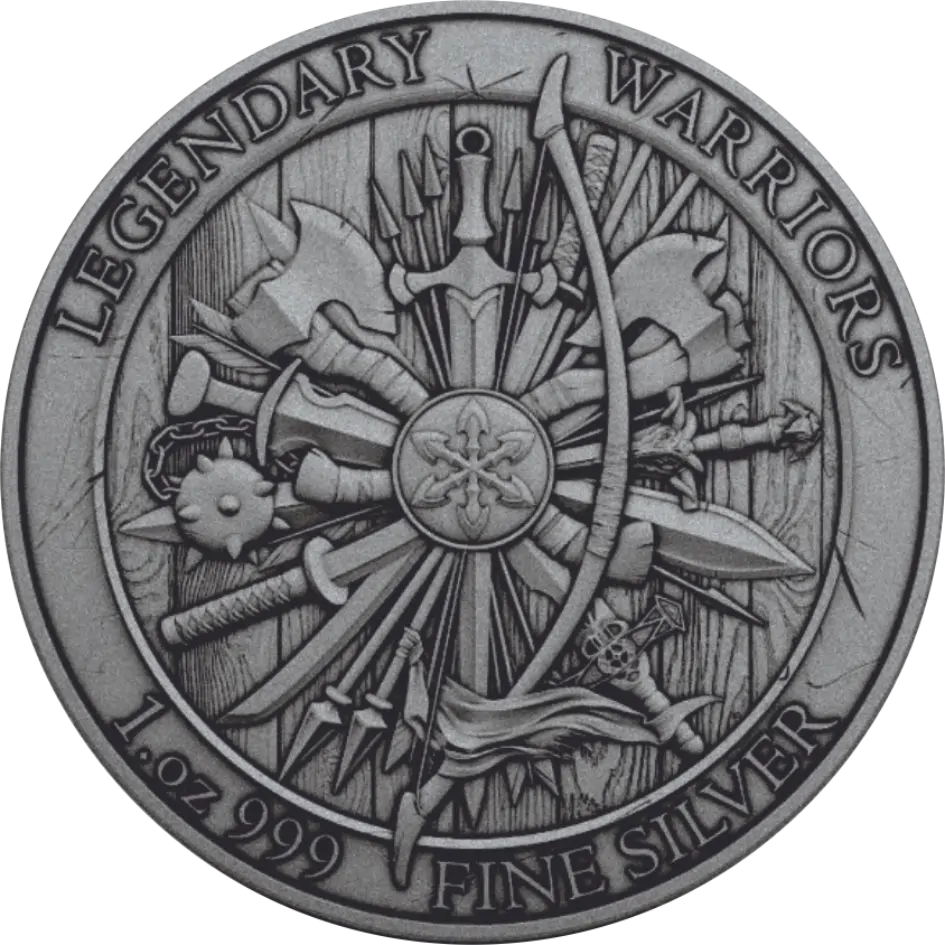 Arminius Legendary Warriors 1 oz Silber Antik Finish koloriert 2026 Antik Farbe