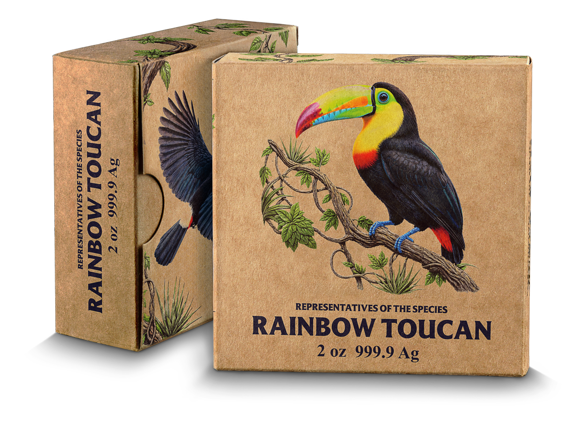 Germania Mint Niue 2026 Rainbow Toucan 2 oz Silver High Relief ***