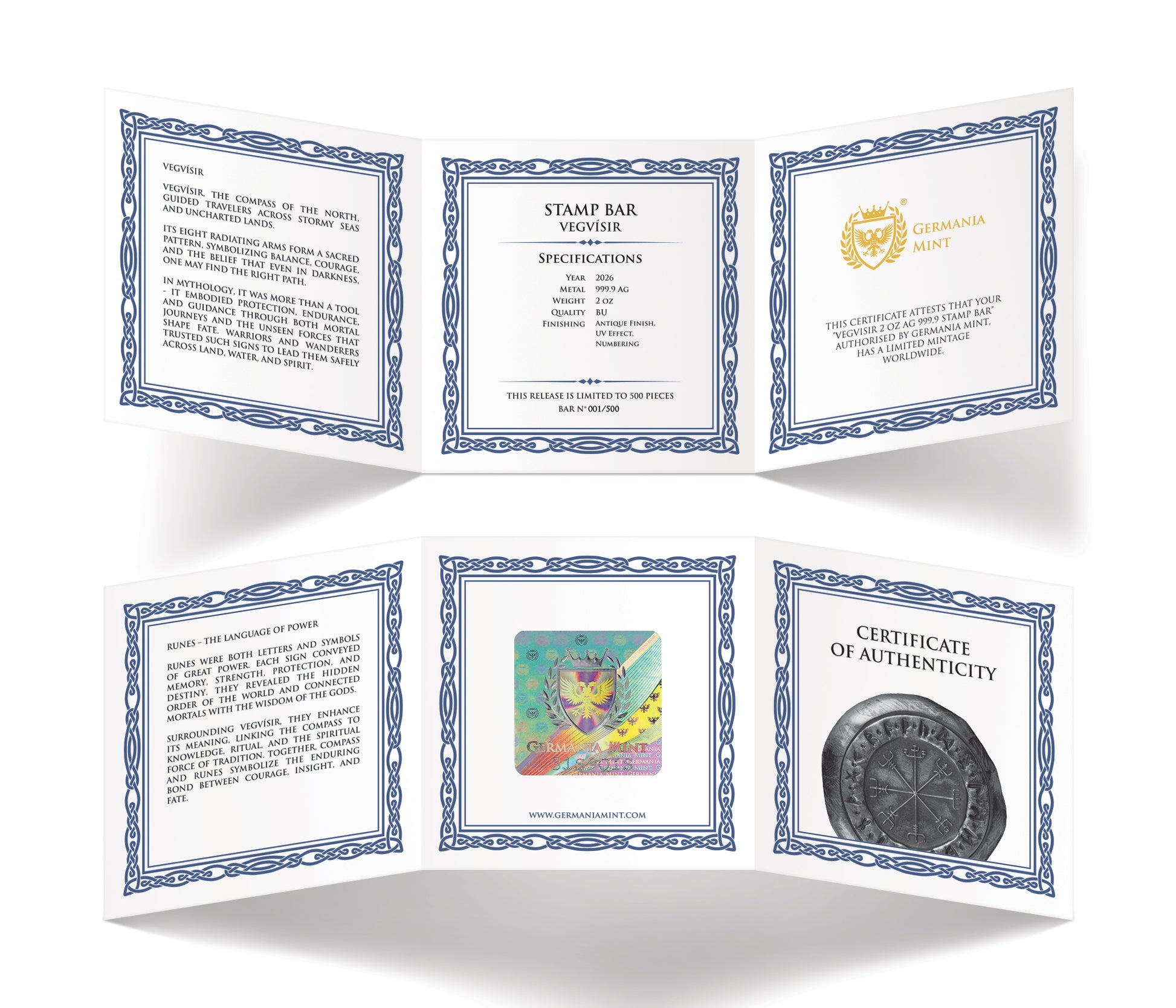 Germania Mint Vegisvir- 2 Oz Silber 2026 Guss Silberbarren